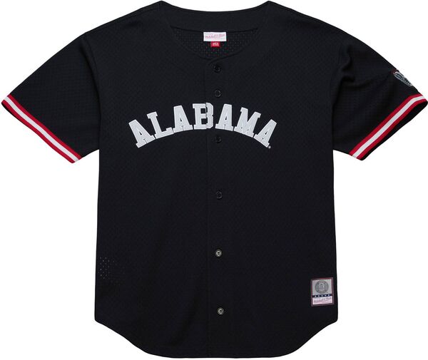 ミッチェル\u0026ネス メンズ トップス プルオーバー メッシュ プルオーバー Mitchell \u0026 Ness Adult Alabama Crimson Tide Mesh Button Up Black Jersey NoColor 黒いこと