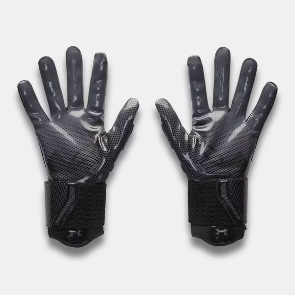 アンダーアーマー メンズ 添え物 グローブ 落ち込む Under Armour Lockdown Lineman Gloves Black/Black/Metal 黒いこと