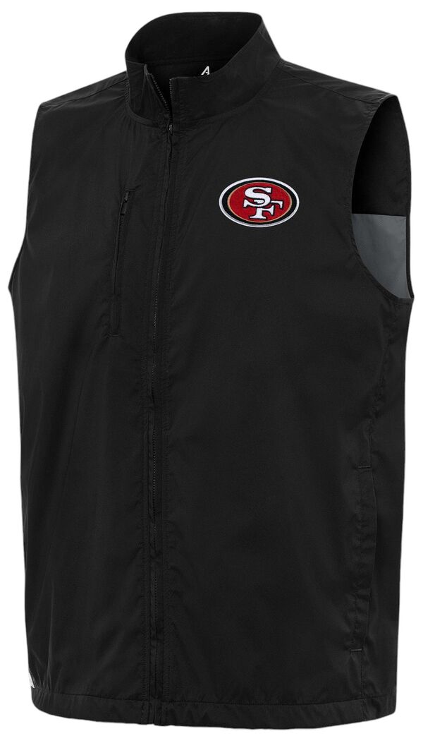 アンティグア メンズ トップス ベスト Antigua Men'san Francisco 49ers Brisk Full Zip Vest NoColor｜ReVida 店