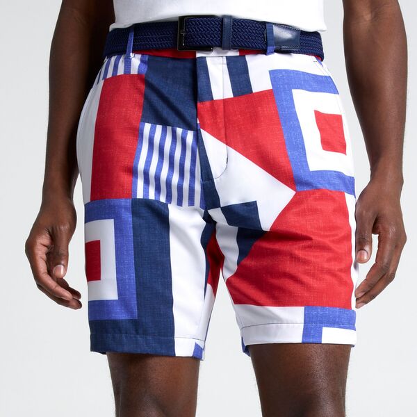 ウォルターヘーゲン メンズ ボトムス ハーフパンツ・ショーツ Walter Hagen Men's Performance 11 PureFlex 9" Golf Short Sailing Flags Multi マルチカラー｜ReVida 店