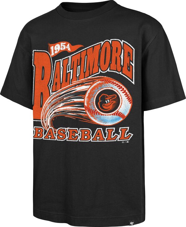 フォーティーセブン メンズ トップス ティーシャツ \u002747 Men\u0027s Baltimore Orioles Black Foundation T-Shirt NoColor 黒いこと