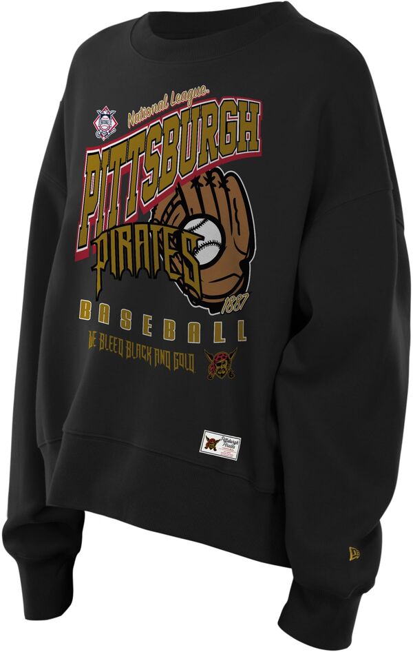 ニューエラ レディース アウター パーカー・スウェット クルーネック シャツ New Era Women's Pittsburgh Pirates Black Throwback 2026 City Connect Crewneck Sweatshirt NoColor ブラック｜ReVida 店 16,635円