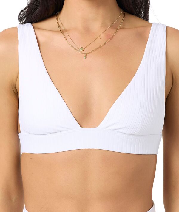 オニール レディース トップス シャツ O'Neill Women'shorebreak Rib Cancun Bikini Top White ホワイト｜ReVida 店