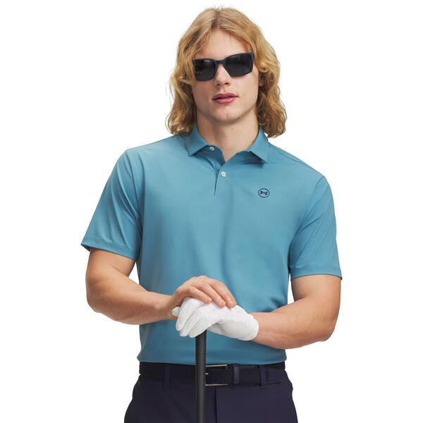 アンダーアーマー メンズ トップス ポロシャツ Under Armour Men's UA Drive Chill Golf Polo Boundless Blue/Midnight Navy ネイビー|ReVida 店