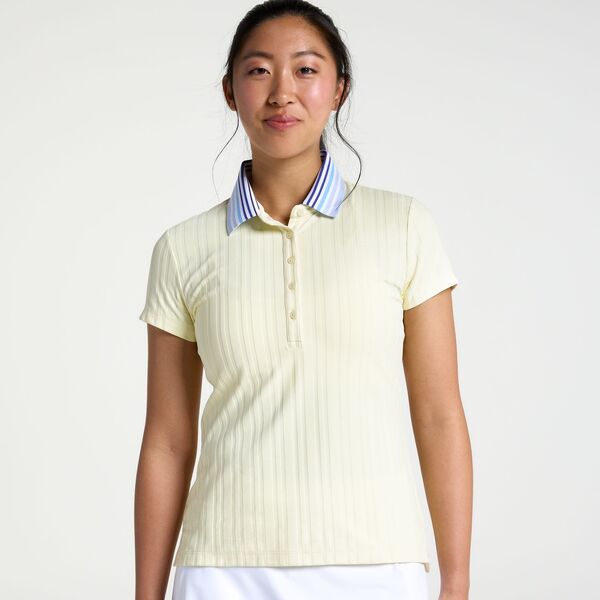 ウォルターヘーゲン レディース トップス スポーツシャツ Walter Hagen Women\u0027s Golf Performance 11 Short Sleeve Textured Polo Soft Yellow 黄色