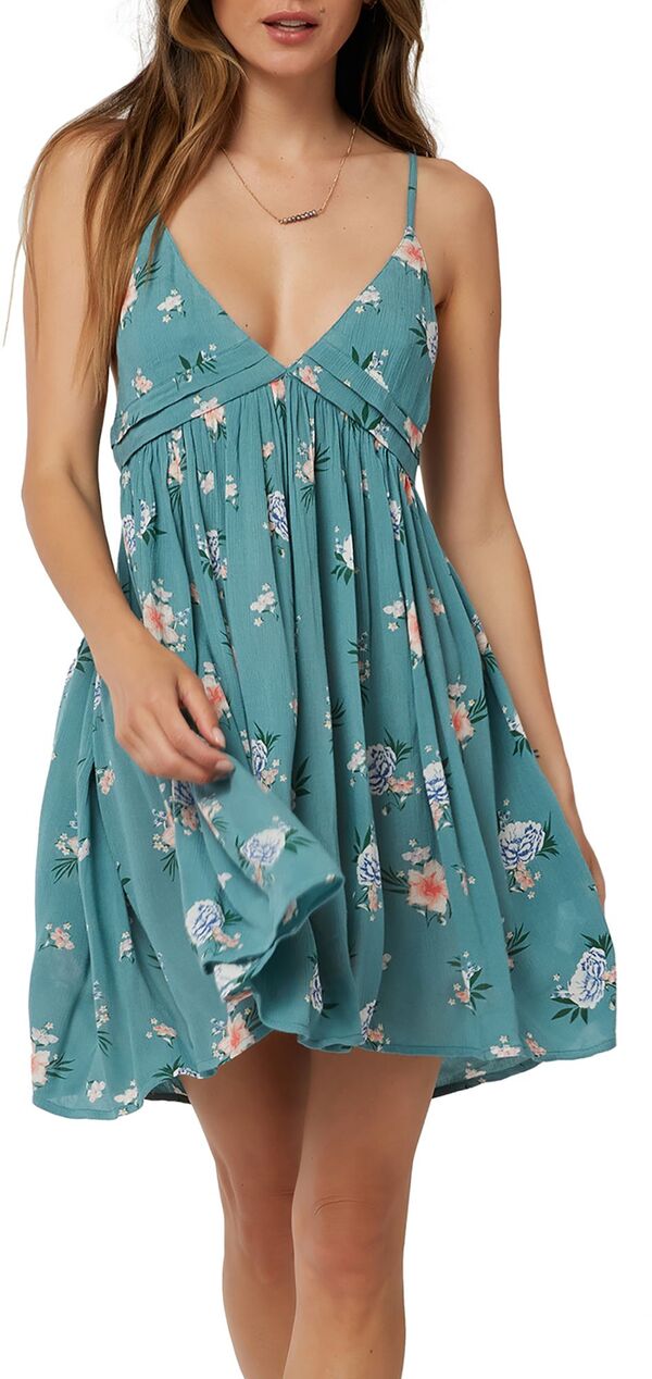 オニール レディース トップス 衣裳 御花柄 御花 O\u0027Neill Women\u0027s Felix Floral Tank Cover-Up Dress Teal ティール
