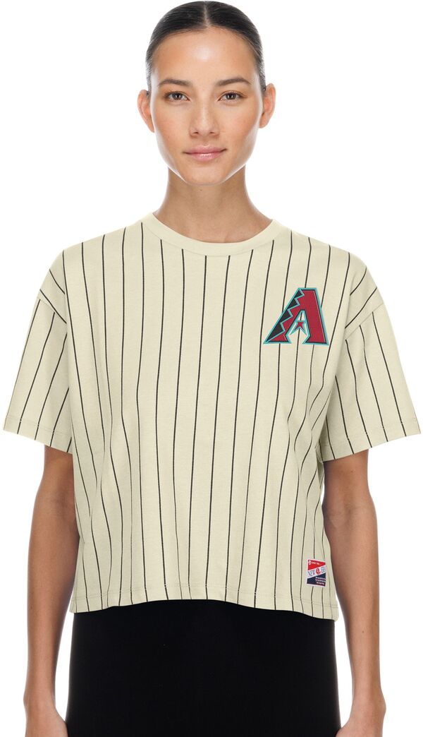 ニュー内鰓 レディース トップス ティーシャツ New Era Women\u0027s Arizona Diamondbacks White Throwback T-Shirt NoColor 白いこと