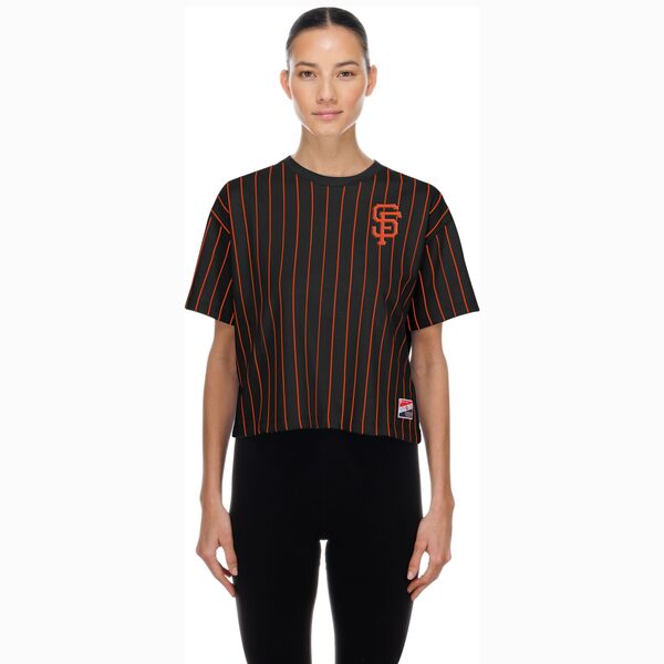 ニュー内鰓 レディース トップス ティーシャツ New Era Women\u0027san Francisco Giants Black Throwback T-Shirt NoColor 黒いこと