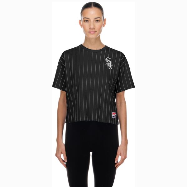 ニュー内鰓 レディース トップス ティーシャツ New Era Women\u0027s Chicago White Sox Black Throwback T-Shirt NoColor 白いこと