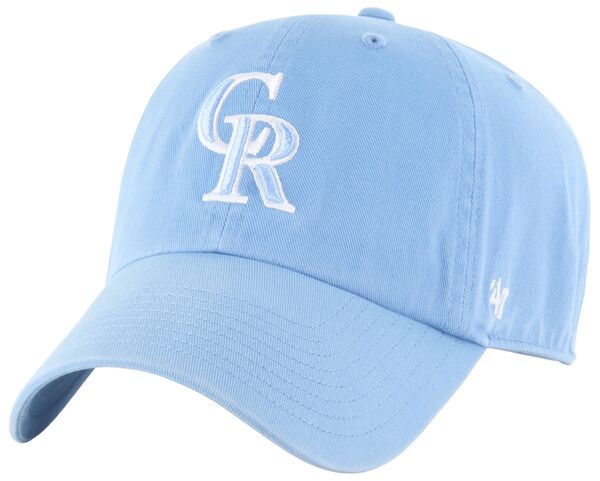 フォーティーセブン レディース アクセサリー 帽子 '47 Adult Colorado Rockies Light Blue Clean Up Adjustable Hat NoColor ブルー｜ReVida 店