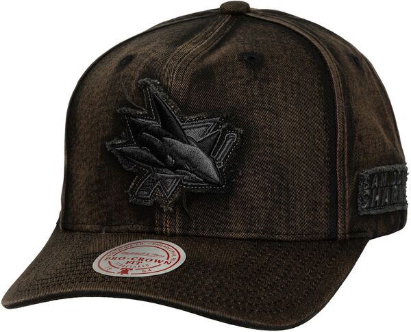 ミッチェル\u0026ネス レディース 添え物 かぶり笠 落ち込む Mitchell \u0026 Ness Adult San Jose Sharks Black Downtown Pro Snapback Adjustable Hat NoColor 黒いこと