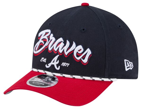 ニューエラ メンズ アクセサリー 帽子 New Eradult Atlanta Braves Navy Team Loyal 9Forty Adjustable Hat NoColor ネイビー|ReVida 店