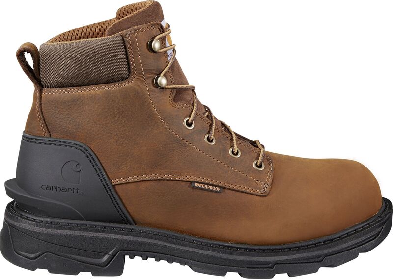 鉄道車両ハート形 メンズ シューズ ブーツ・レインブーツ Carhartt Men\u0027s Ironwood 6 ” Waterproof Softoe Work Boots Brown Oil Tanned 赤銅色