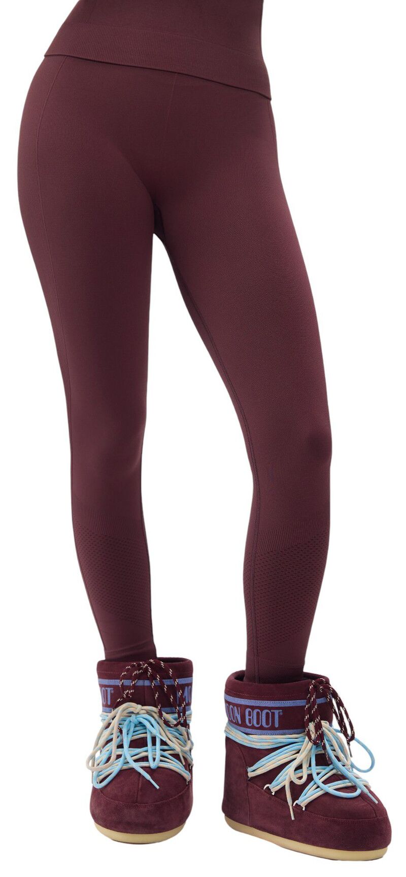 ハーフデイズ レディース ボトムス 心地よいズボン下 レギンス Halfdays Women\u0027sophia Seamless Leggings Glazed Cherry