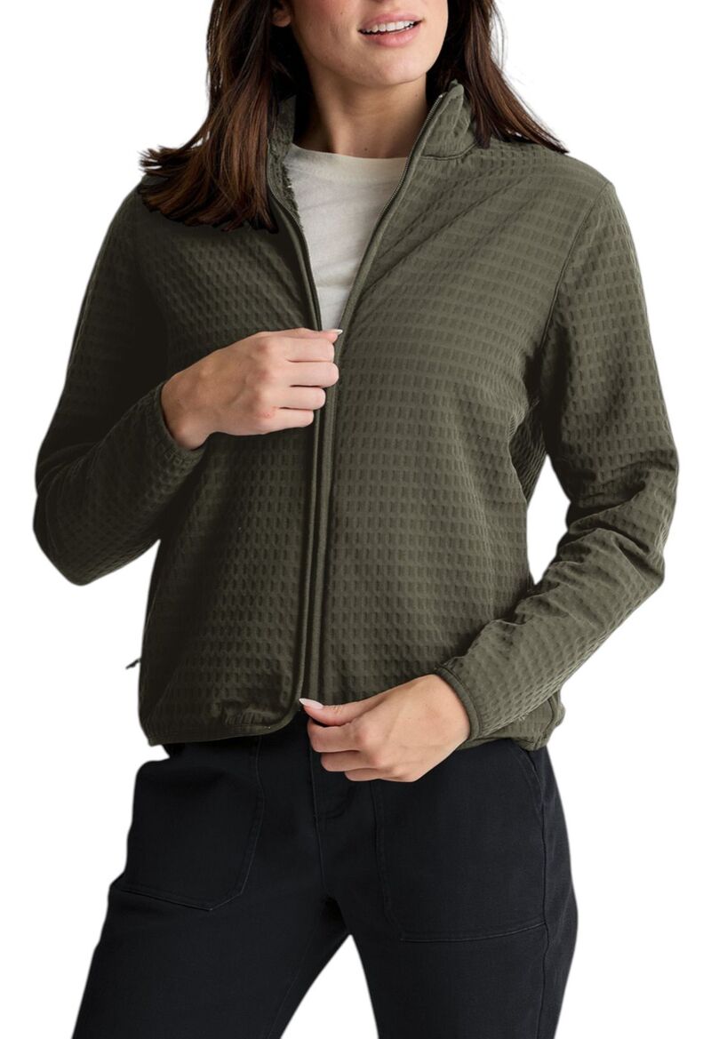 無償性 飛球 レディース トップス ティーシャツ フリース 上衣 Free Fly Women\u0027s Gridback Fleece Jacket Dark Forest フォレスト