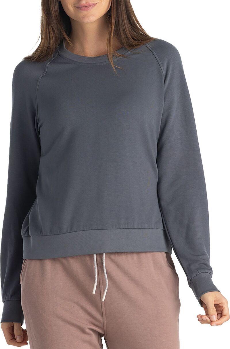 無償性 飛球 レディース アウター パーカー・スウェット フリース Free Fly Women\u0027s Bamboo Lightweight Fleece Crew Storm Cloud