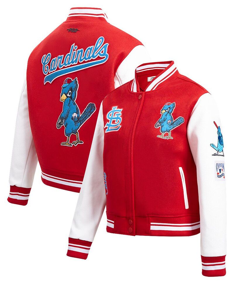 労働者階級標準尺度 レディース アウター 上衣・上衣 Pro Standard Women\u0027st. Louis Cardinals Retro Varsity Jacket Red 赤いこと