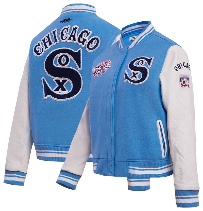 労働者階級標準尺度 レディース アウター 上衣・上衣 Pro Standard Women\u0027s Chicago White Sox Retro Varsity Jacket Blue 青色