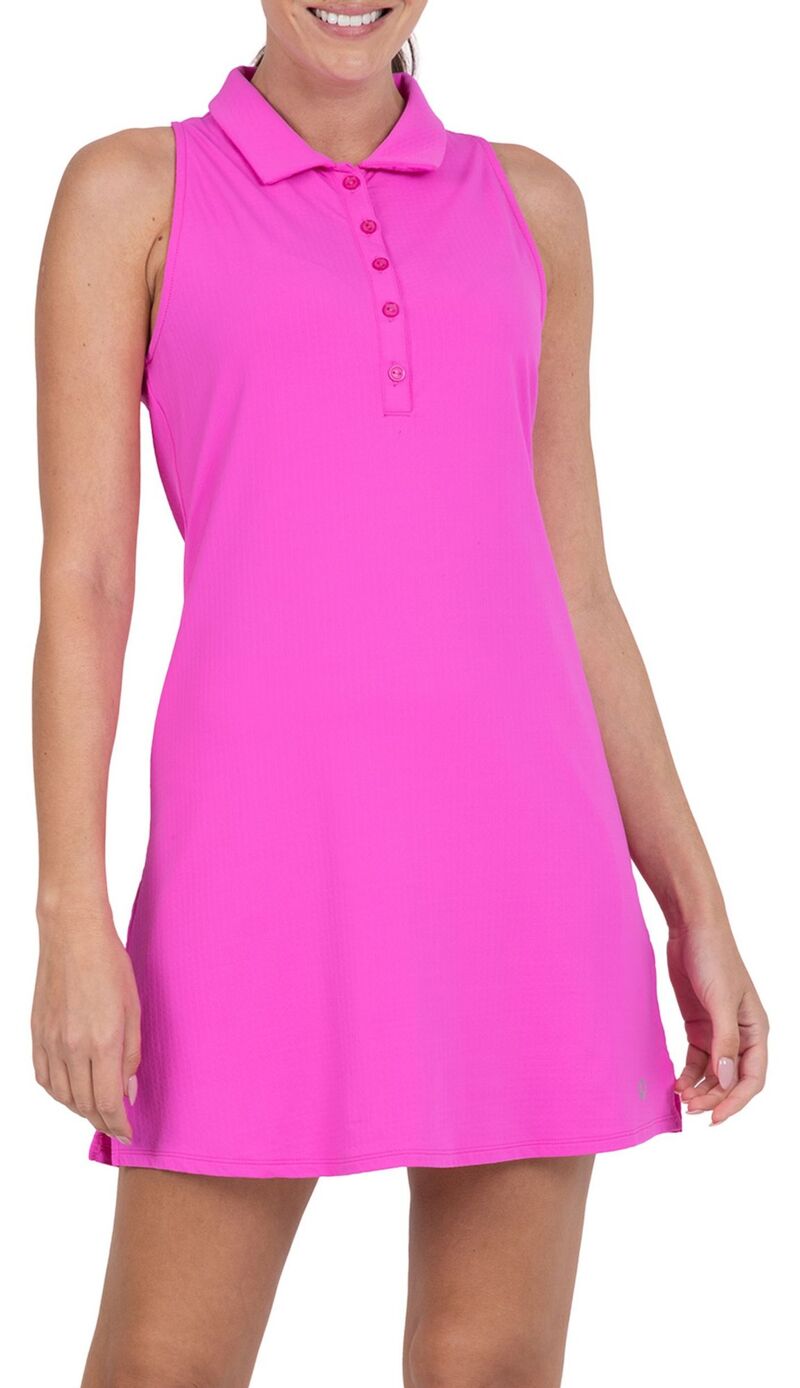 アイビークール レディース トップス ポロシャツ IBKUL Women'solid Polo Tennis Golf Dress Hot Pink ピンク|ReVida 店