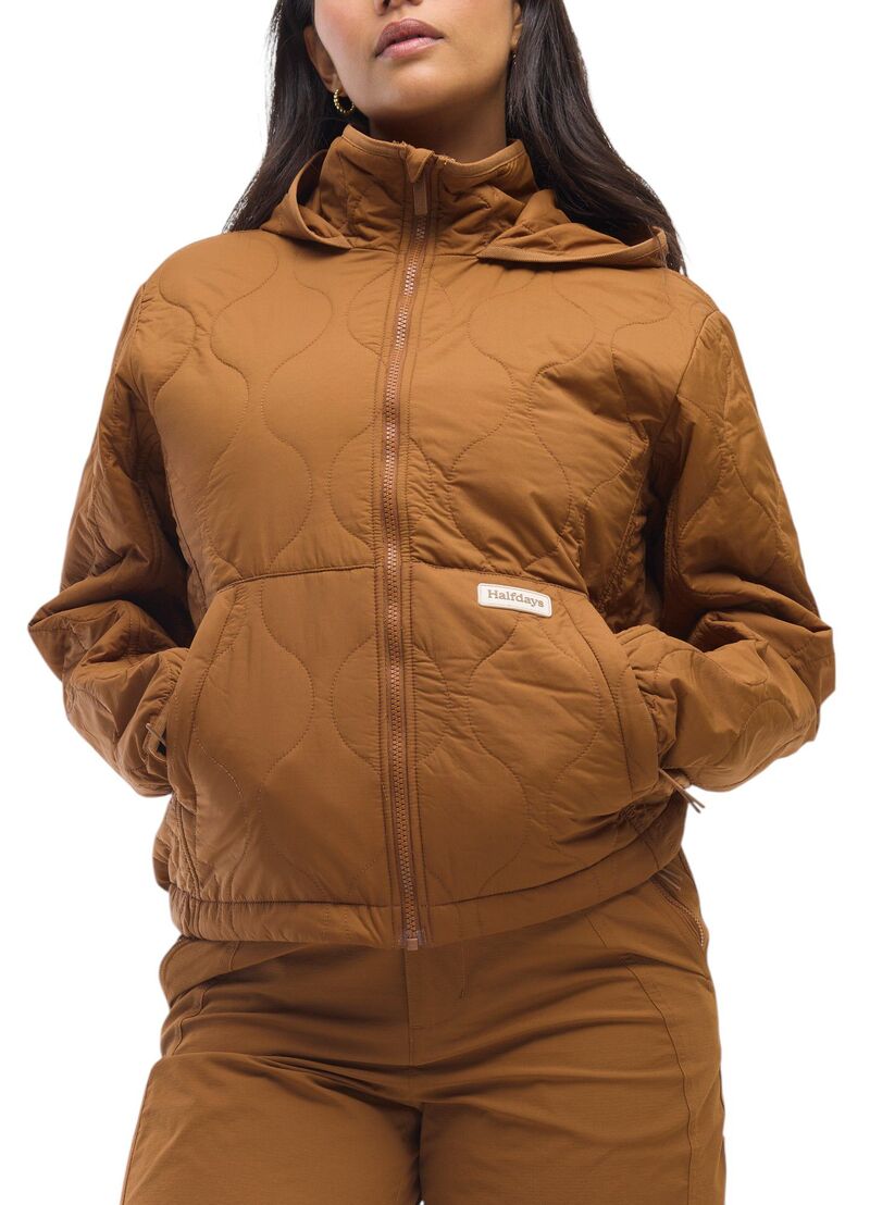 ハーフデイズ レディース アウター 上衣・上衣 Halfdays Women\u0027s Bessie Packable Puffer Jacket Nuthatch