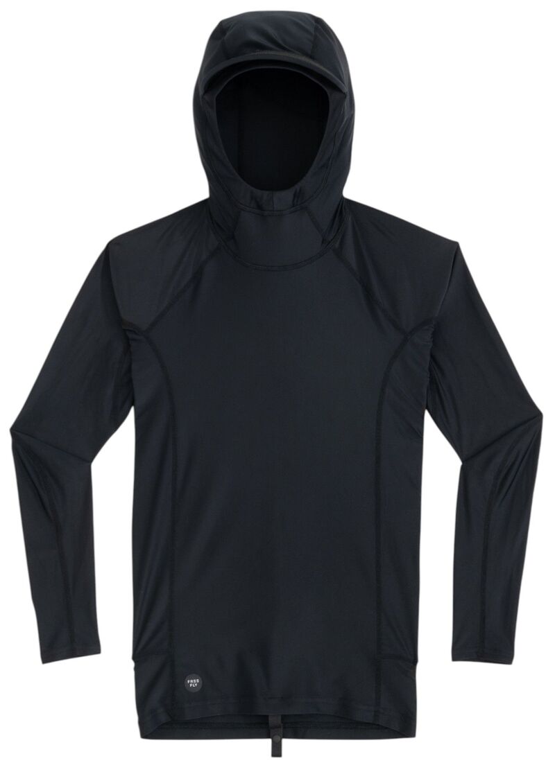 無償性 飛球 メンズ トップス プルオーバー Free Fly Men\u0027s Pinnacle Hooded Rash Guard Black 黒いこと