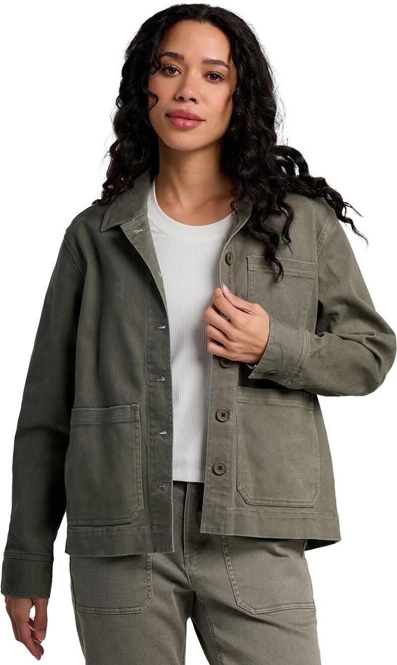 無償性 飛球 レディース アウター 上衣・上衣 厚地の外套 Free Fly Women\u0027s Folly Twill Chore Coat Smokey Olive オリーブ