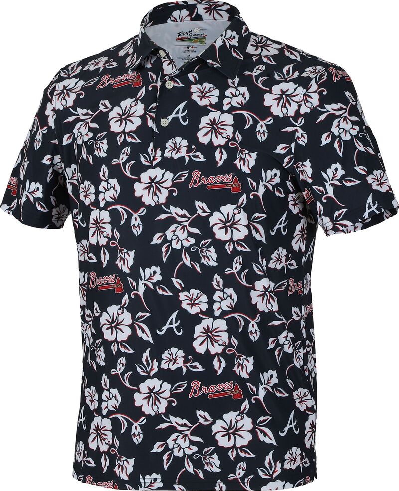 レインスプーナー メンズ トップス スポーツシャツ Reyn Spooner Men\u0027s Atlanta Braves Blue Pua Polo NoColor 青碧