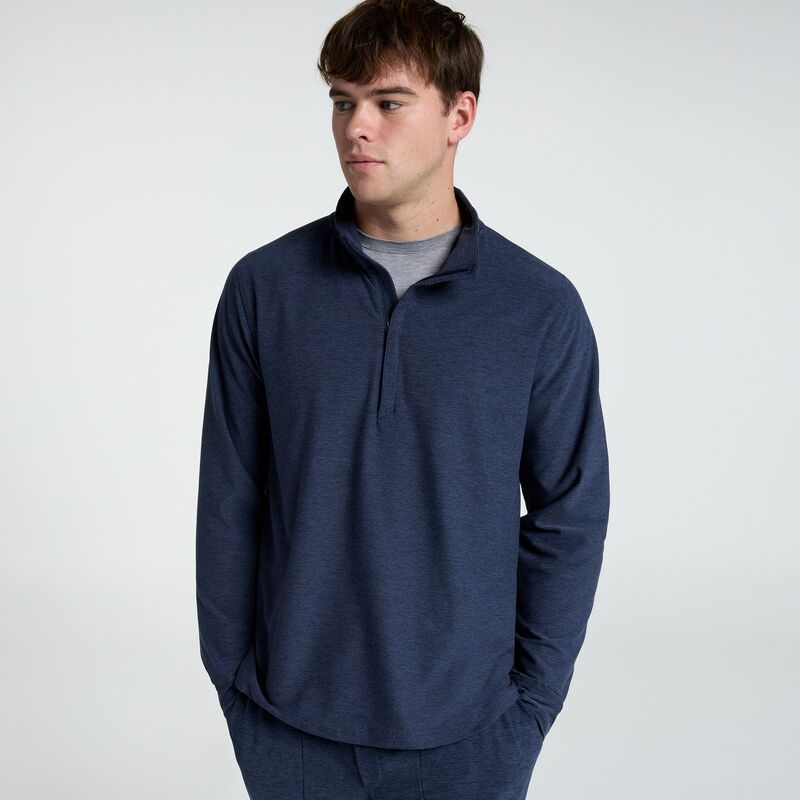 ヴァースト メンズ トップス プルオーバー VRST Men\u0027s Recovery 1/4 Zipullover Dark Navy 米国海軍
