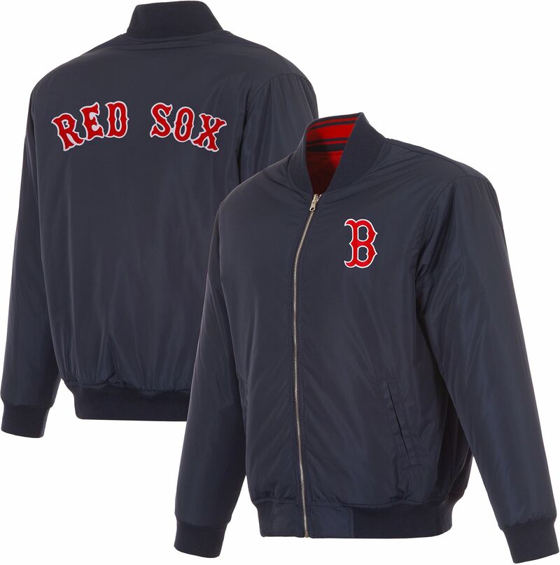 JH 目論む メンズ アウター 上衣・上衣 ナイロン JH Design Men\u0027s Boston Red Sox Full-Zip Reversible Flight Navy Nylon Jacket NoColor 米国海軍