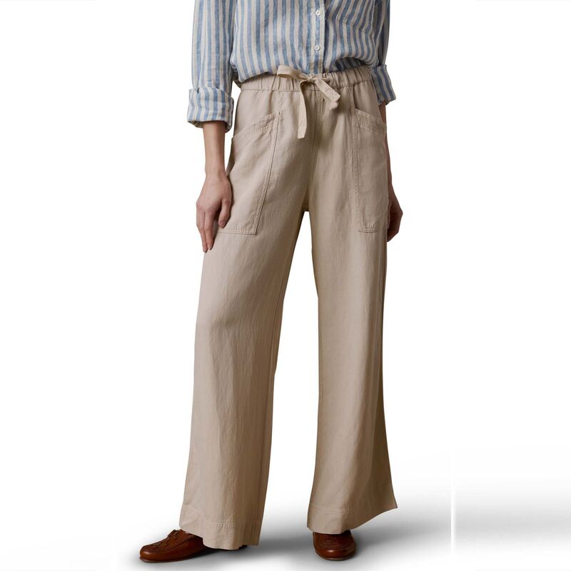 ファレティ レディース ボトムス 心地よいズボン下 ワイドレッグ ドレープ Faherty Women\u0027s Topanga Drape Wide Leg Pant Wheaten