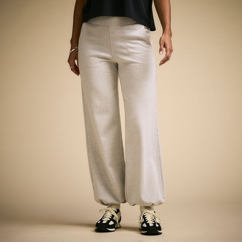持ちはこび レディース ボトムス 心地好いズボン下 綿織物 CALIA Women\u0027s Cotton Straight Cinch Pant Light Heather Grey 薄墨色