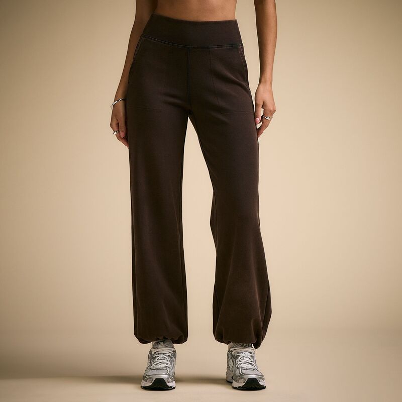 持ちはこび レディース ボトムス 心地好いズボン下 綿織物 CALIA Women\u0027s Cotton Straight Cinch Pant Pure Black 黒いこと