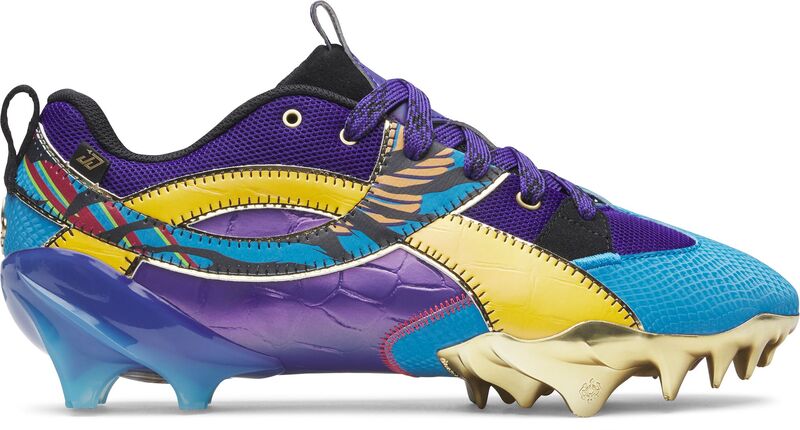 アンダーアーマー レディース シューズ スニーカー Under Armour Spotlight Icon Justin Jefferson “ Bayou King ” Football Cleats Purple/Multi パープル|ReVida 店
