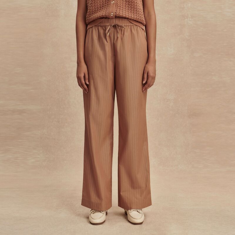 バーレイ レディース ボトムス カジュアルパンツ ストレート Varley Women's Rowan- 30" Straight Leg Pant Camel Stripe キャメル｜ReVida 店 32,370円