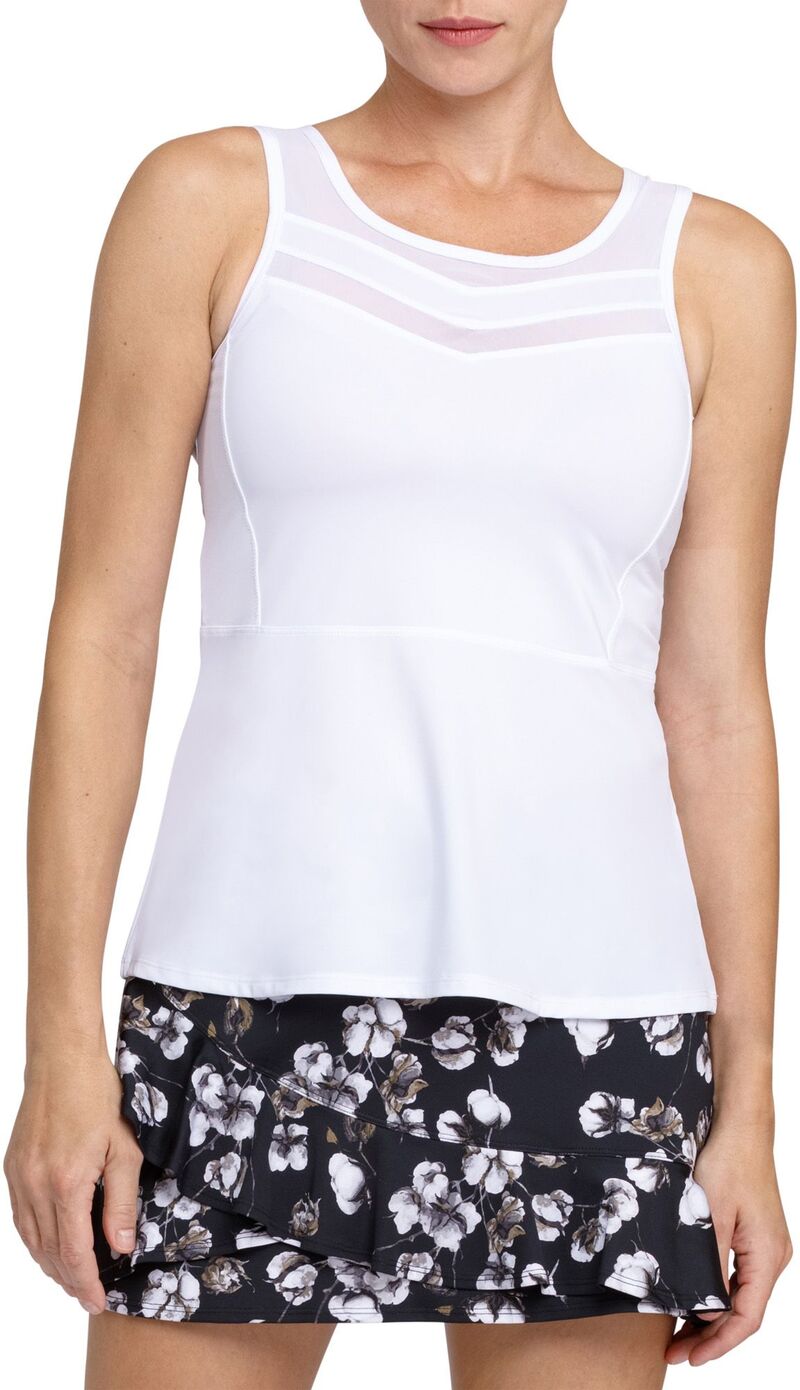 尾っぽ レディース トップス 貯蔵タンクいの一番 Tail Women\u0027s Brooklyn Peplum Tank Top Chalk 車輪止め