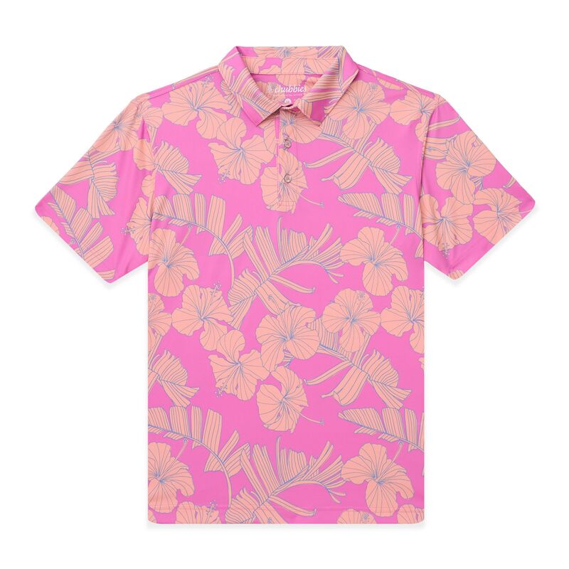 チャビーズ メンズ トップス スポーツシャツ Chubbies Men\u0027s Lightweight Performance Polo Bright Pink サクラ色