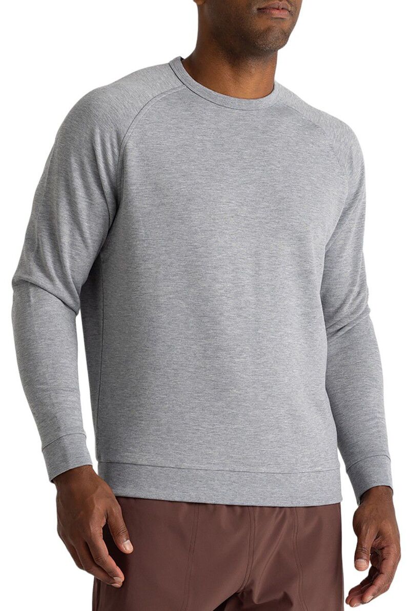 無償性 飛球 メンズ アウター パーカー・スウェット プルオーバー フリース Free Fly Men\u0027s Bamboo Lightweight Fleece Crew Sweatshirt Heather Grey 薄墨色