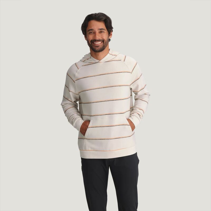 無償性 飛球 メンズ アウター パーカー・スウェット フリース Free Fly Men\u0027s Bamboo Lightweight Fleece Hoodie Dash Double Stripe Birch 縞模様