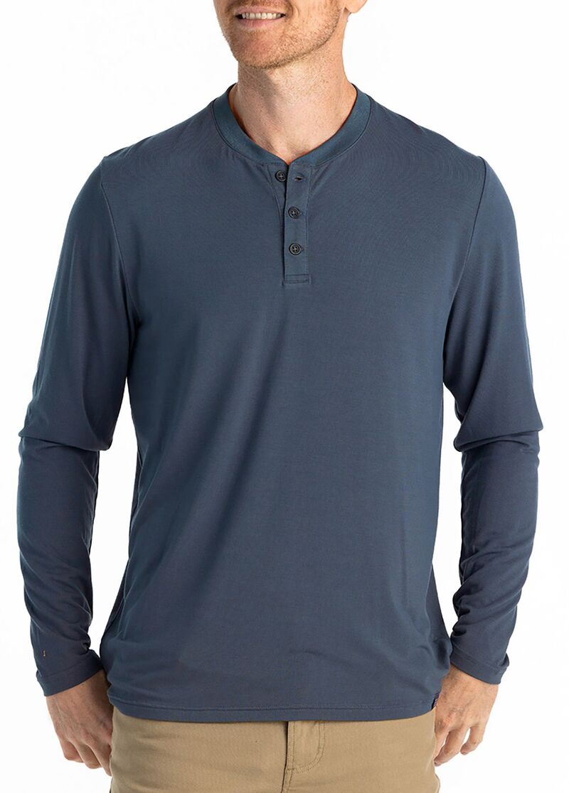 フリー フライ メンズ トップス シャツ Free Fly Men's Bamboo Flex Long Sleeve Henley Midnight｜ReVida 店
