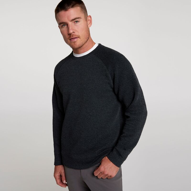 ヴァースト メンズ アウター パーカー・スウェット フリース VRST Men\u0027s Recharge Lunar Fleece Crew Pure Black Heather 黒いこと