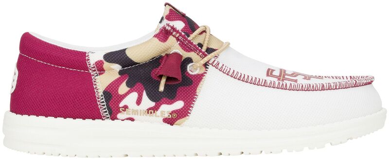 ヘイデュード メンズ シューズ スニーカー Hey Dude Men\u0027s Wally Tri FSU Shoes White/Red 白いこと