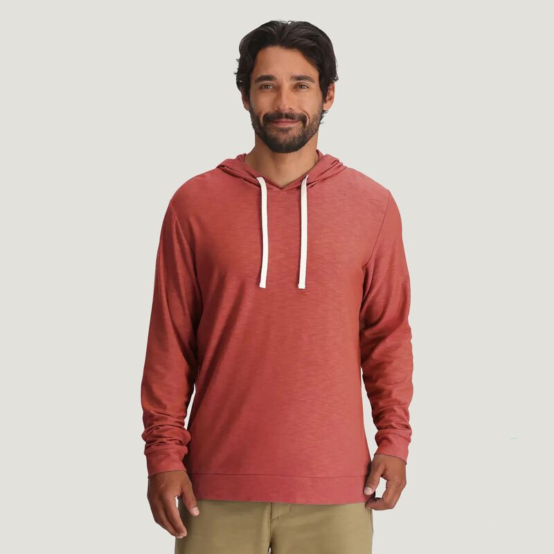 無償性 飛球 メンズ アウター パーカー・スウェット Free Fly Men\u0027s Bamboo Slub Hoodie II Red Clay 赤いこと