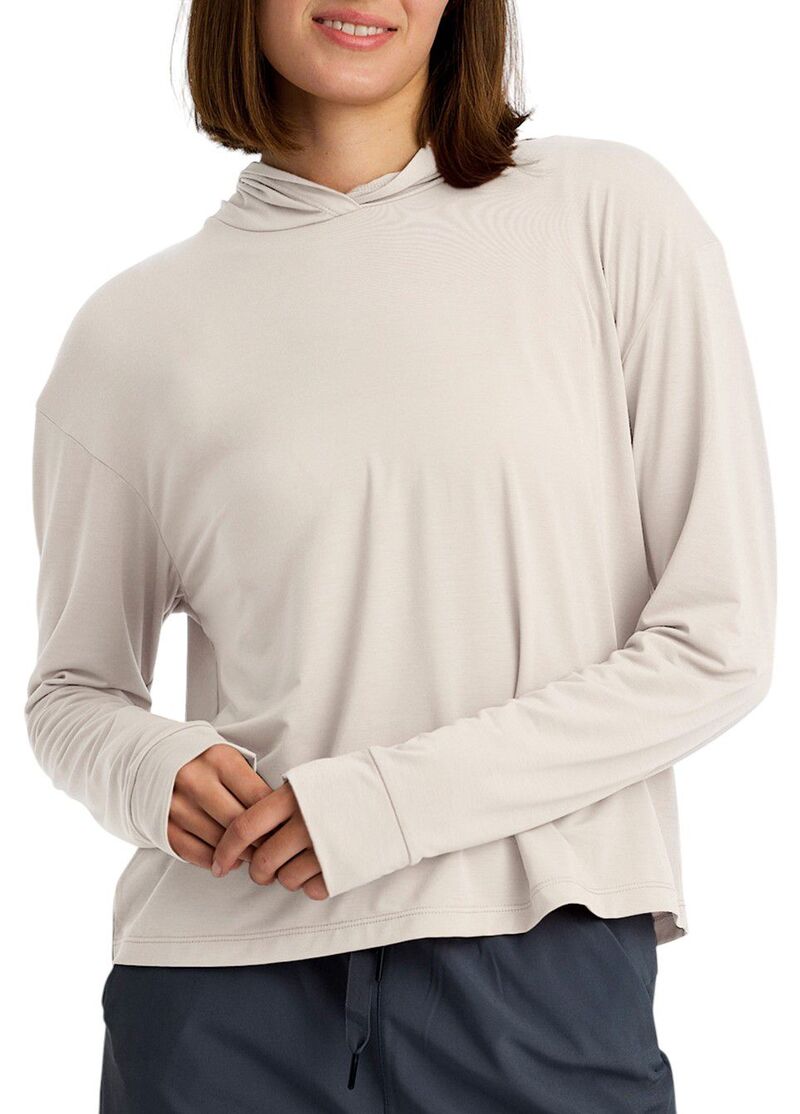無償性 飛球 レディース アウター パーカー・スウェット Free Fly Women\u0027s Elevate Lightweight Hoodie Heather Birch ギョリュウモドキ