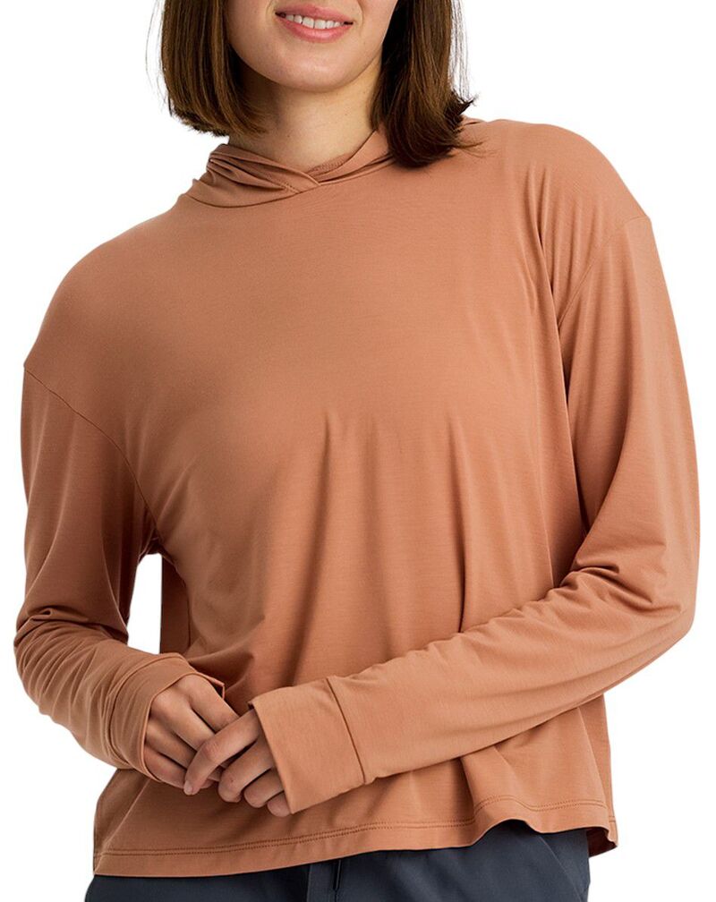 無償性 飛球 レディース アウター パーカー・スウェット Free Fly Women\u0027s Elevate Lightweight Hoodie LIGHT CORAL コーラル