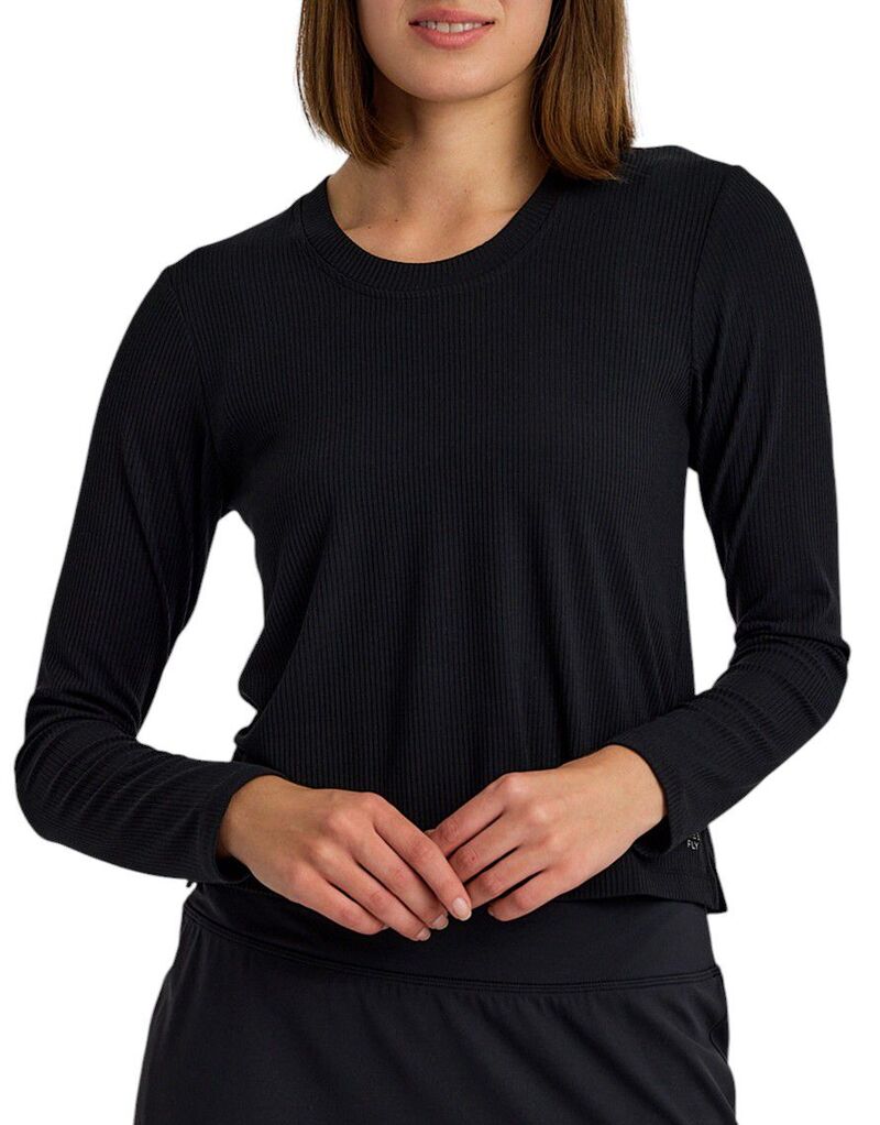 無償性 飛球 レディース トップス プルオーバー 肋筋 Free Fly Women\u0027s Ribbed Bamboo Long Sleeve Black 黒いこと