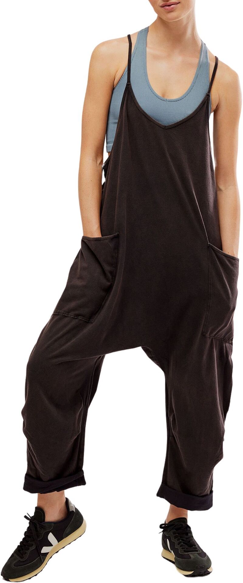 フリーピープル レディース 下つ方スコート FP Movement Women\u0027s Hot Shot Onesie Washed Black 黒いこと