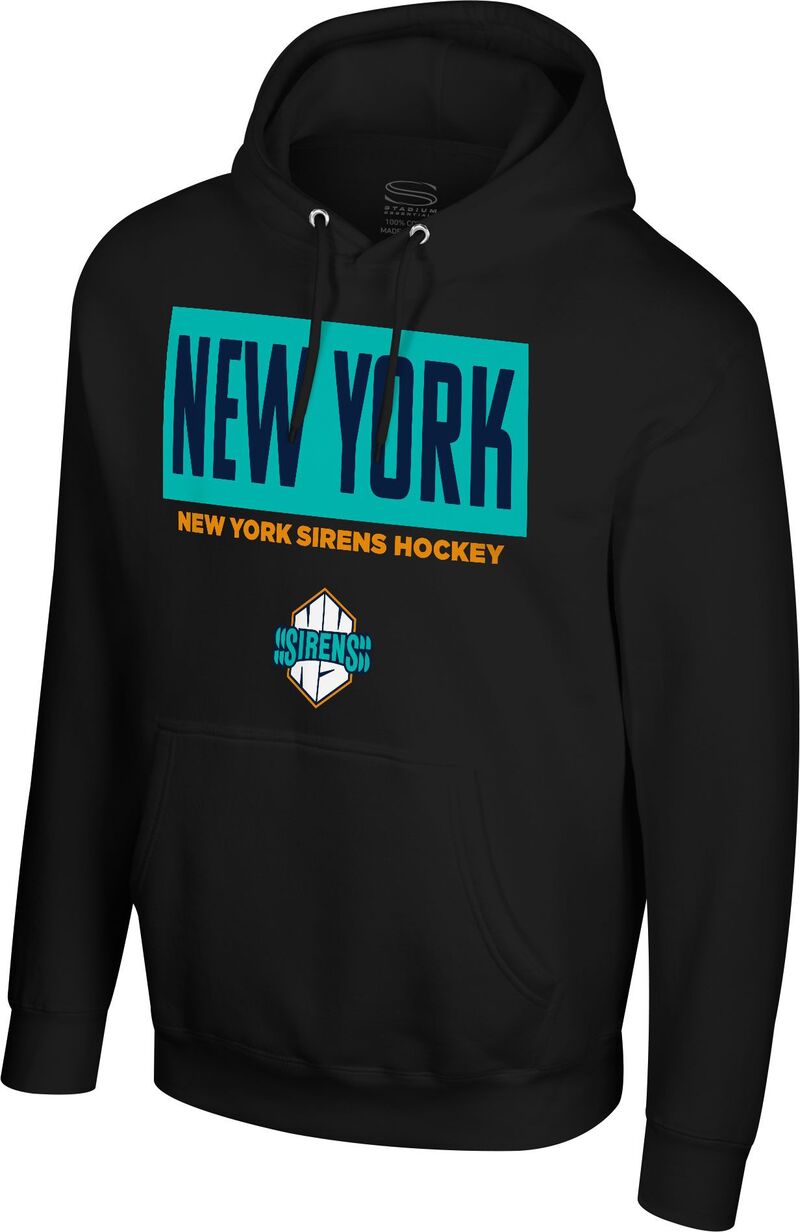 スタジアムエッセンシャルズ メンズ アウター パーカー・スウェット Stadium Essentials Adult New York Sirens Crossbar Black Pullover Hoodie NoColor 黒いこと