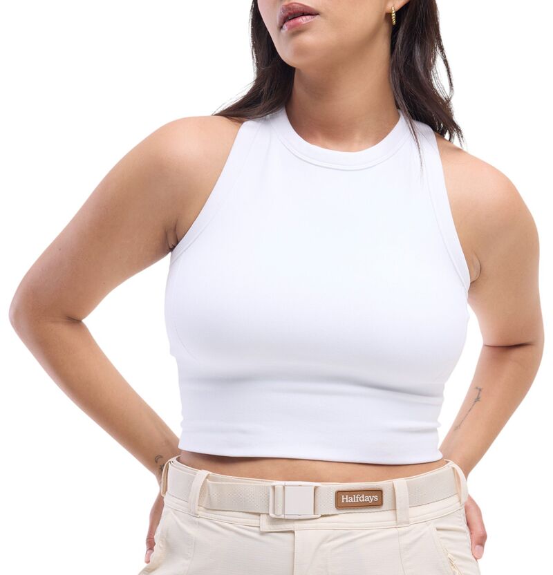 ハーフデイズ レディース トップス ティーシャツ Halfdays Women\u0027sunn Seamless Top White 白いこと