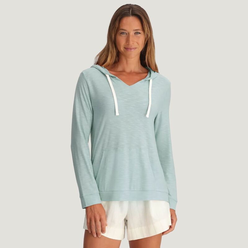 無償性 飛球 レディース アウター パーカー・スウェット Free Fly Women\u0027s Bamboo Slub Hoodie Tropic Sea