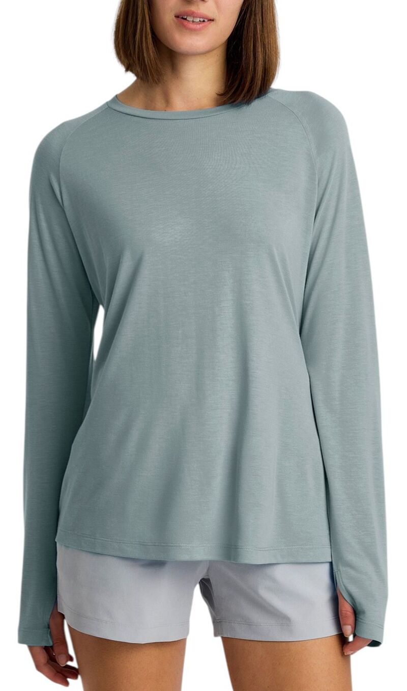 無償性 飛球 レディース トップス プルオーバー Free Fly Women\u0027s Bamboo Lightweight Long Sleeve T-Shirt II Slate スレート